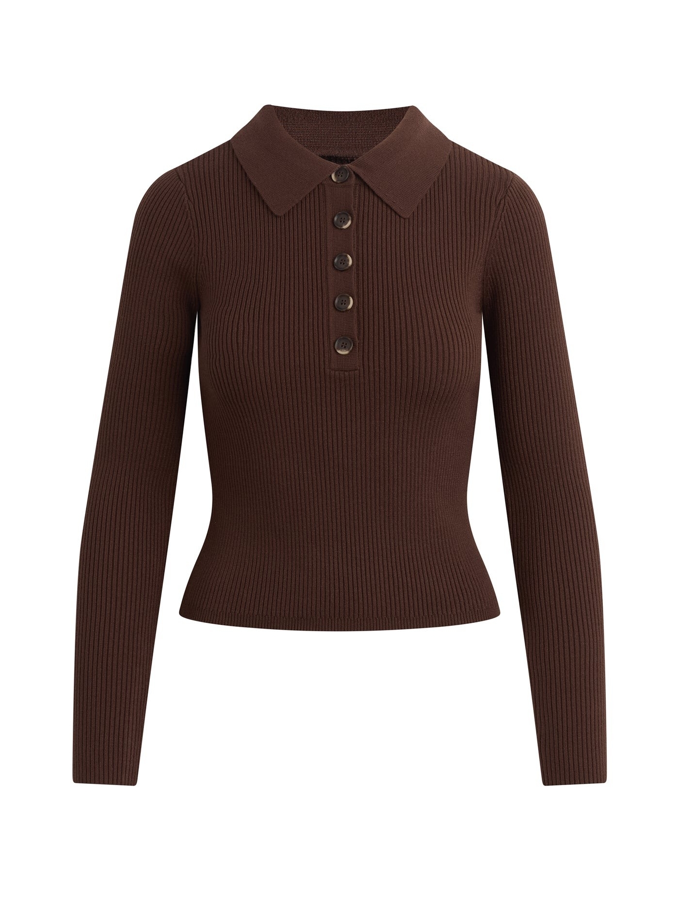 Nwt Joe's Jeans The Lisa Polo Sweater In Xs Chocolate (Brown)